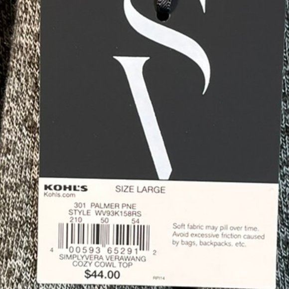 Simply Vera Cozy Cowl Top NWT - Picture 4 of 5